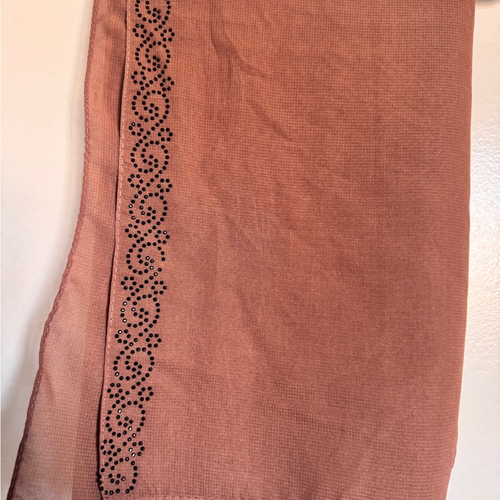 Brown Embroidered Long Robe - Picture 4 of 4